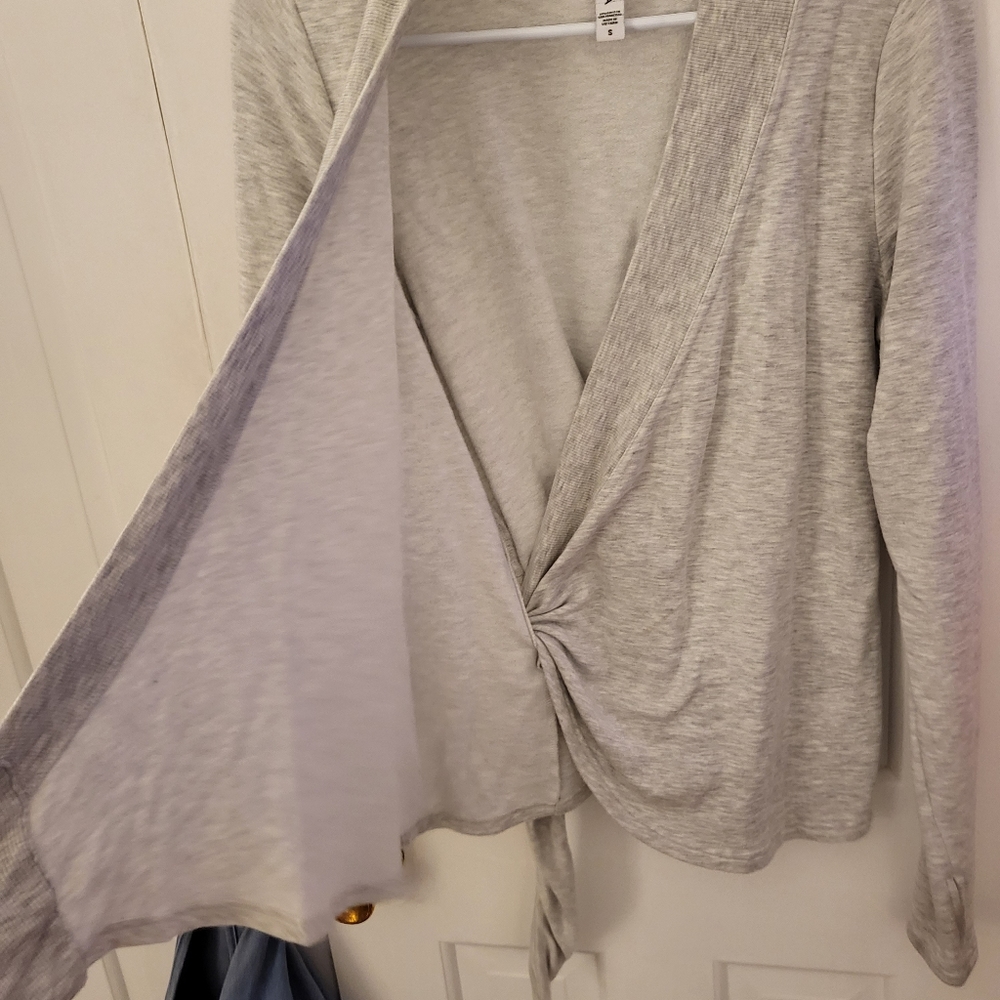 Athleta Grey Wrap Sweater - Picture 9 of 9